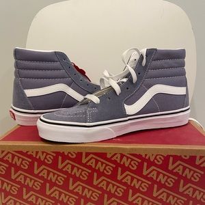Vans grey/purple high top sneakers